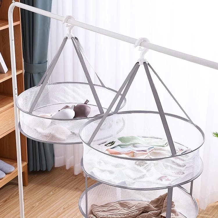 Clothes Drying Basket, Hanging Sweater Net Pocket, Thickened Anti-Deformation Cardigan Drying Rack, Double Layer Socks Drying Bag, Drawing Laundry Basket Clothes Drying Basket, Hanging Sweater Net Pocket, Thickened Anti-Deformation Cardigan Drying Rack, Double Layer Socks Drying Bag, Drawing Laundry Basket